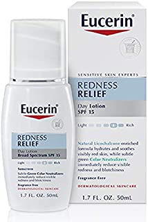 Eucerin Redness Relief Day Lotion - Broad Spectrum SPF 15 - Neutralizes Redness and Protects Skin - 1.7 fl. oz. Pump Bottle