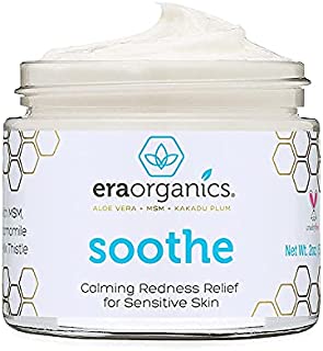 Era Organics Rosacea Redness Relief Cream - Soothe Anti Irritation Calming Face Moisturizer For Rosacea, Eczema, Acne Prone Skin- Dry, Sensitive Skin Care Milk Thistle, MSM, Avocado Oil & Chamomile