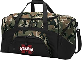 Large MSU Bulldogs Duffel Bag CAMO Mississippi State University Suitcase Duffle Luggage Gift Idea for Men Man Him!