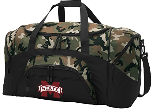 Large MSU Bulldogs Duffel Bag CAMO Mississippi State University Suitcase Duffle Luggage Gift Idea for Men Man Him!