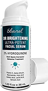 2% Hydroquinone Dark Spot Corrector Remover Brightening Serum, Skin Lightening Serum Hyperpigmentation Melasma Treatment with Kojic Acid, Alpha Arbutin, AHA, Salicylic Acid, Niacinamide, Azelaic Acid