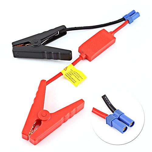 Jump Starter Cable with Clamps, Booster Cable with EC5 Plug Connector and Prevent Reverse Charge Module, Works with Car Jump Starter, and Fits for Most Car Jump Portable Starters