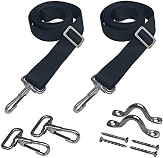 Vtete 2 PCS Adjustable Bimini Top Straps with Loops + Snap Hooks + Eye Straps - 28