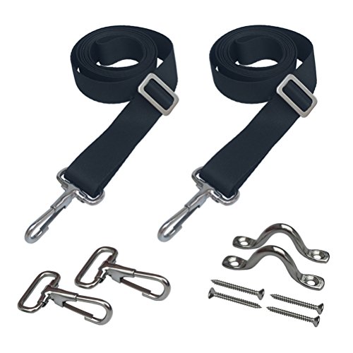 Vtete 2 PCS Adjustable Bimini Top Straps with Loops + Snap Hooks + Eye Straps - 28