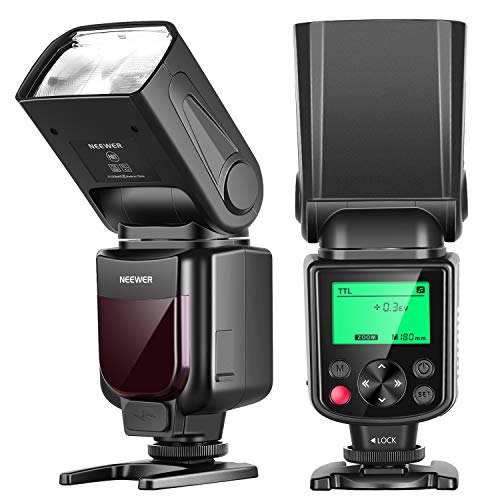 Neewer NW-670 TTL Flash Speedlite with LCD Display for Canon 7D Mark II, 5D Mark II III, IV,1300D, 1200D, 1100D, 750D, 700D, 650D, 600D, 550D, 500D, 100D, 80D, 70D, 60D and Other Canon DSLR Cameras