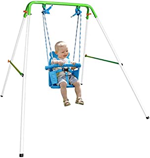 Sportspower My First Toddler Swing - Heavy-Duty Baby Indoor/Outdoor Swing Set with Safety Harness