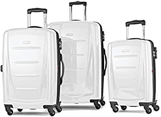 Samsonite Winfield 2 Hardside Expandable Luggage with Spinner Wheels, Brushed White, 3-Piece Set (20/24/28)