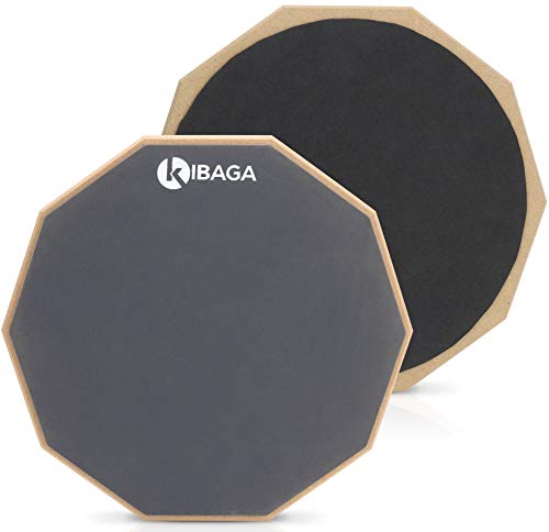 Double Sided Drum Pad 12 inches - Silent Drum Practice Pad Provides A Great Rebound - Perfect Snare Drum Pad For Quiet Workouts On Snare Drums And On Your Lap