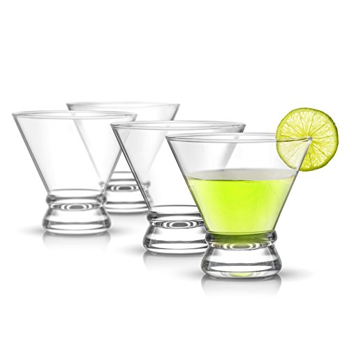 JoyJolt 4-Piece Afina Cocktail Glasses Set, Martini Glasses- 8-Ounces