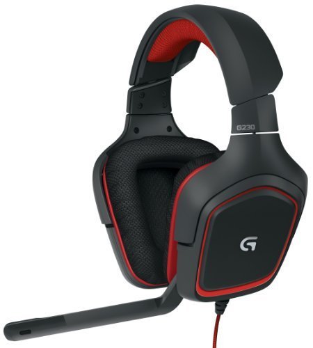 Logitech G230 Stereo Gaming Headset  On-Cable Controls  Surround Sound Audio  Sports-Performance Ear Pads  Rotating Ear Cups  Light Weight Design (Renewed)