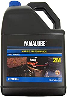 YAMAHA LUB-2STRK-M1-04 Yamalube 2M Marine 2-Stroke Oil NMMA TC-W3 Gallon; LUB2STRKM104 Made