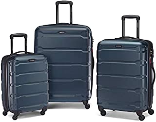 Samsonite Omni PC Hardside Expandable Luggage with Spinner Wheels, Teal, 3-Piece Set (20/24/28)