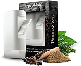 PepperMate Traditional Pepper Mill 723 - Turnkey High Volume Salt and Gourmet Peppercorn Grinder (White)