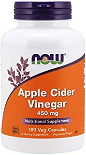 NOW Supplements, Apple Cider Vinegar 450 mg, Derived from Fermentation of Sweet Apple Cider, 180 Capsules