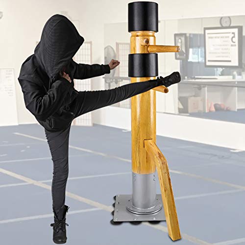 Flex HQ Adjustable Spin-able Base Wing Chun Dummy Mook Yan Jong IP Man Training Target Wood