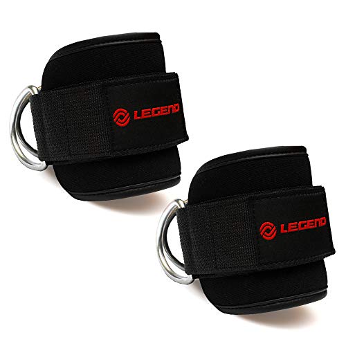 Legend Fitness Ankle Strap for Cable Machines(Pair) with Adjustable Neoprene Strap Support for Kickbacks,Glute Workouts,Leg Extensions,and Curls for Men and Women for Gym and Resistance Bands Workout