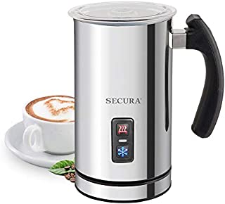 Secura Electric Milk Frother, Automatic Milk Steamer Warm or Cold Foam Maker for Coffee, Cappuccino, Latte, Stainless Steel Milk Warmer with Strix Temperature Controls