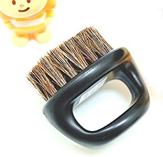 Yuema Barber Finger Knuckle Fade Brush & Beard Brush Boar Bristle for Men Perfect for Beard Oil and Beard Balm Use