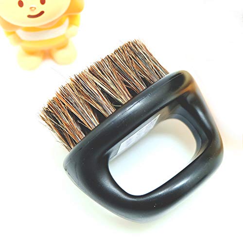 Yuema Barber Finger Knuckle Fade Brush & Beard Brush Boar Bristle for Men Perfect for Beard Oil and Beard Balm Use