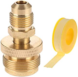 Timsec 1LB Portable Propane Tank Cansiter Regulator Adapter, Brass Fitting with 3/8