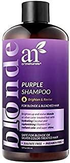artnaturals Purple Shampoo for Blonde Hair - 12oz Sulfate Free & No Parabens Protects & Balances Color Tones Gray, Silver, Brunette, Highlights, Dyed or Bleached Hairs - Prevents Brassy Yellow