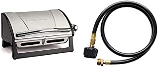 Cuisinart CGG-059 Propane, Grillster 8,000 BTU Portable Gas Grill & QG-012B LP Adapter Hose, 4-Foot