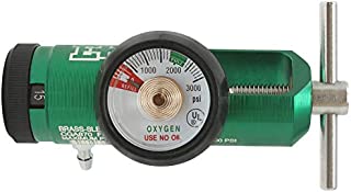 Ever Ready First Aid Oxygen Regulator CGA-870 Gauge Flow Rate with Wrench Key - 0-15LPM