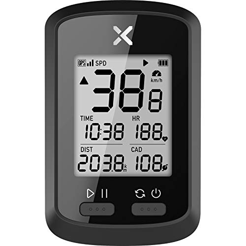 XOSS G+ GPS Bike Computer, Bluetooth ANT+ Cycling Computer, Wireless Bicycle Speedometer Odometer with LCD Display, Waterproof MTB Tracker Fits All Bikes (Support Heart Rate Monitor & Cadence Sensor)