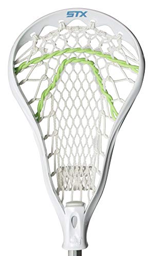 STX Lacrosse Youth Girls Lilly Complete Stick with Crux Mesh Pocket, White