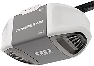 Chamberlain Group C450 Smartphone-Controlled Durable Chain Drive Garage Door Opener with MED Lifting Power, Pewter