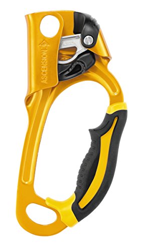 PETZL - Ascension, Ergonomic Handled Ascender, Black/Yellow, Right