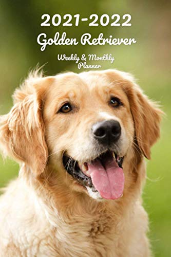 2021-2022 Golden Retriever Weekly & Monthly Planner: 2-Year Pocket Calendar | 26 Months | 152 pages 6x9 in. | Diary | Organizer | Agenda | Appointment | For Dog Lovers