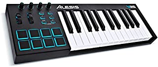 Alesis V25 | 25 Key USB MIDI Keyboard Controller with Backlit Pads, 4 Assignable Knobs and Buttons, Plus a Professional Software Suite with ProTools | First Included