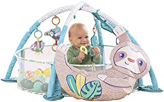 Infantino 4-in-1 Jumbo Baby Activity Gym & Ball Pit - Combination Baby Activity Gym and Ball Pit for Sensory Exploration and Motor Skill Development, for Newborns, Babies and Toddlers