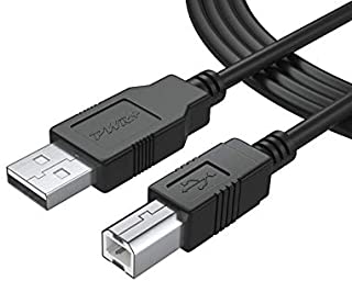 6Ft Long USB-2.0 Cable Type-A to Type-B High Speed Cord for Audio Interface, Midi Keyboard, USB Microphone, Mixer, Speaker, Monitor, Instrument, Strobe Light System Laptop Mac PC Type A to Type B