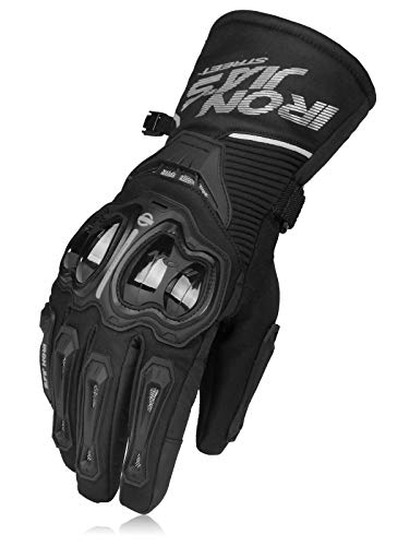 Motorcycle Gloves Winter Warm Waterproof Windproof Protective clothing Touch Screen L BLACK