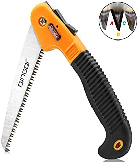AshelyZ Folding Saw, Pruning Saw with 7 Inch, Hand Wood Saw Sharp Blade with Triple Cut Tooth, No-Slip Handle More Safe, Folding Hand Saws for Camping, Garden Pruning, Hiking is Essential Tools