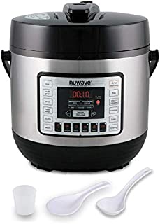 Pressure Cooker and Slow Cooker Combo with Accessories and Cookbook, NuWave NUTRI-POT, Includes Rice Maker Setting, Electric 6-Quart Stainless Steel Multicooker