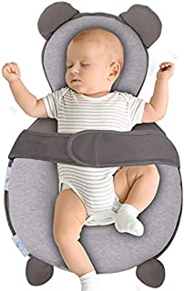 BIBLY BABY Portable Baby Bed | Prevent Flat Head Syndrome | Thick Newborn Lounger Bed for Comfortable Sleep | Baby Pillows for Sleeping at Home or On The Go | Easy Cleaning Baby Crib Mattress