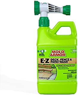 MOLD ARMOR E-Z Deck, Fence and Patio Wash with Hose-End Adaptor - Wood and Composite Deck Cleaner  64 oz