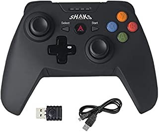 SHAKS S1+ Bluetooth/2.4GHz Dual Wireless Controller for Android, Windows7/8/9/10, Xcloud, Steam, GeForce, Switch. Touch Control Mapping. Vibration, Analog Trigger for Fortnite, Cyerpunk, FIFA