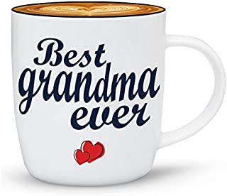 Triple Gifffted Worlds Best Grandma Ever Coffee Mug Gifts From Grandson Granddaughter, Great Birthday Mugs For Greatest Grandparents, Christmas, Mothers Day, Grandkids, Grandchildren, Gift Cups