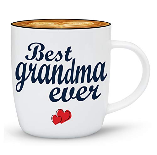 Triple Gifffted Worlds Best Grandma Ever Coffee Mug Gifts From Grandson Granddaughter, Great Birthday Mugs For Greatest Grandparents, Christmas, Mothers Day, Grandkids, Grandchildren, Gift Cups