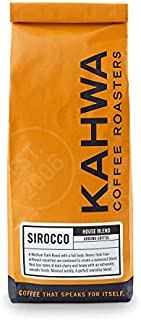 Kahwa Coffee Sirocco Medium Dark Roast House Blend, Ground Coffee, 1 lb Bag