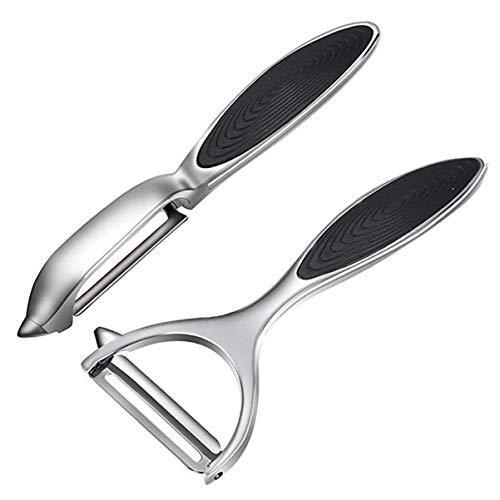 Vegetable Peelers for Kitchen, Y-Shaped and I-Shaped Peeler for Potato, Carrot, Apple, Veggie, Fruit, with Ergonomic Non-Slip Handle & Sharp Blade, Good Grip & Durable (2 Pcs)