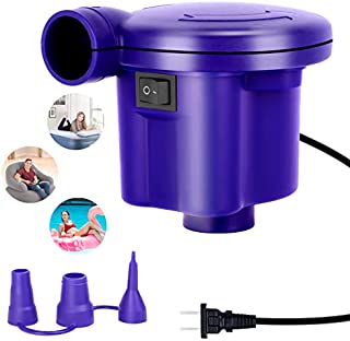 VOBAB Portable Quick-Fill Air Pump, Electric Air Pump with 3 Nozzles,110-120V AC Inflator/Deflator Pumps for Inflatable Cushions, Air Mattress Beds, Swimming Ring, Boats Pool Floats