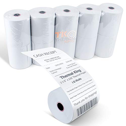 TK Thermal King, Point-of-Sale Thermal Paper Rolls fits Station POS System, 3 1/8