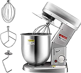 Huanyu Commercial Stand Mixer 10QT 500W Electric Dough Blender with Stainless Steel Bowl Dough Hook Flat Beater Whisk 3 In 1 Multifunctional Food Mixing Machine 180 °Agitating Home Use 110V USplug