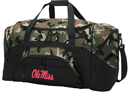 Broad Bay Large University of Mississippi Duffel Bag CAMO Ole Miss Suitcase Duffle Luggage Gift Idea for Men Man Him!