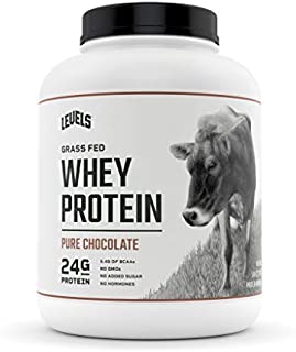 Levels Grass Fed 100% Whey Protein, No GMOs, Pure Chocolate, 5LB